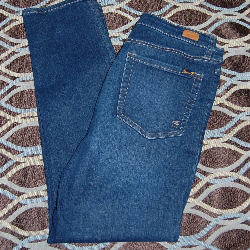 Seven7,  High Rise, Straight Leg Jeans